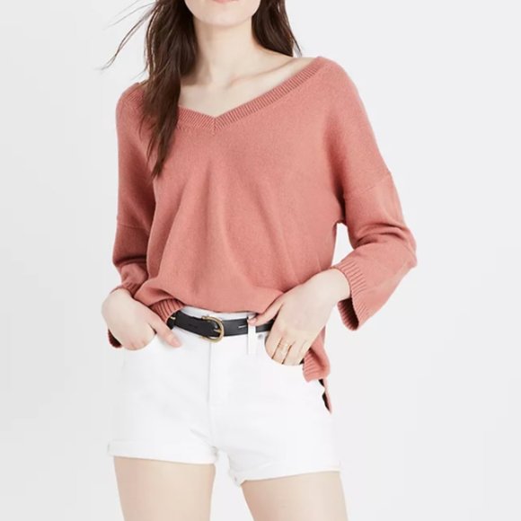 Madewell Sweaters - Madewell Double V-Neck Pullover Sweater sz M
